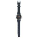 SUOM105 Reloj Swatch Nuit Bleue de hombre pulsera de silicona