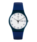 SUON709 Swatch Bellablu Reloj Unisex Correa de Goma Análogo