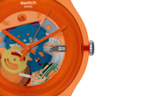 SUOO100 Swatch Orangish Lacquered unisex pulsera de resina