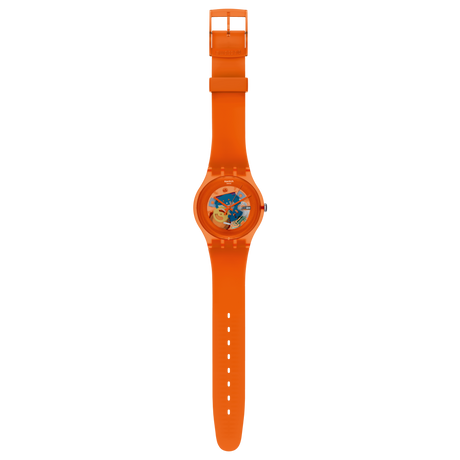 SUOO100 Swatch Orangish Lacquered unisex pulsera de resina