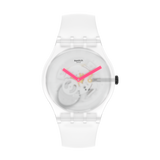 SUOW172 Swatch Snow Blur de dama pulsera de caucho