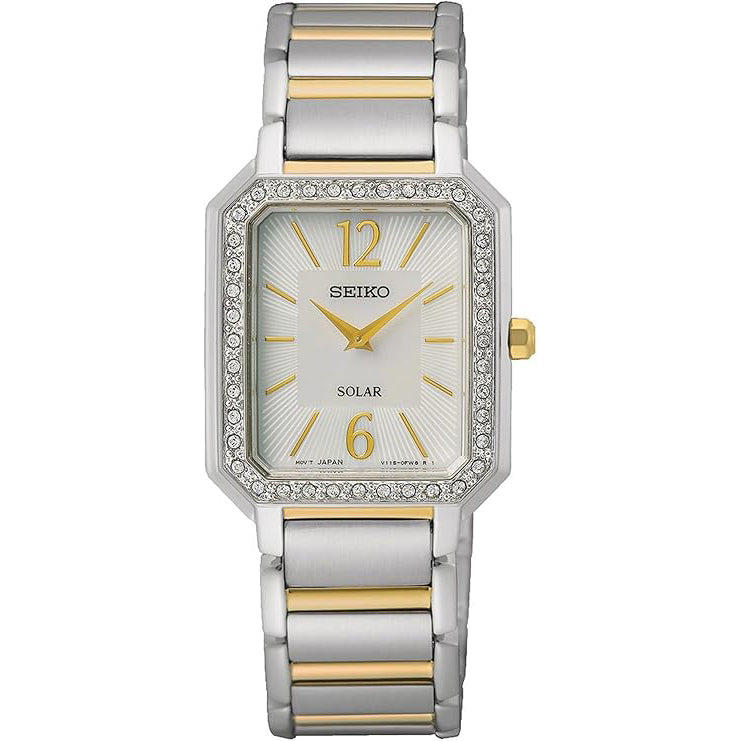 SUP466P1 Reloj Seiko Solar de dama pulsera de metal 25 mm