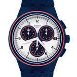 SUSN412 Reloj Swatch Parabordo de hombre pulsera de caucho