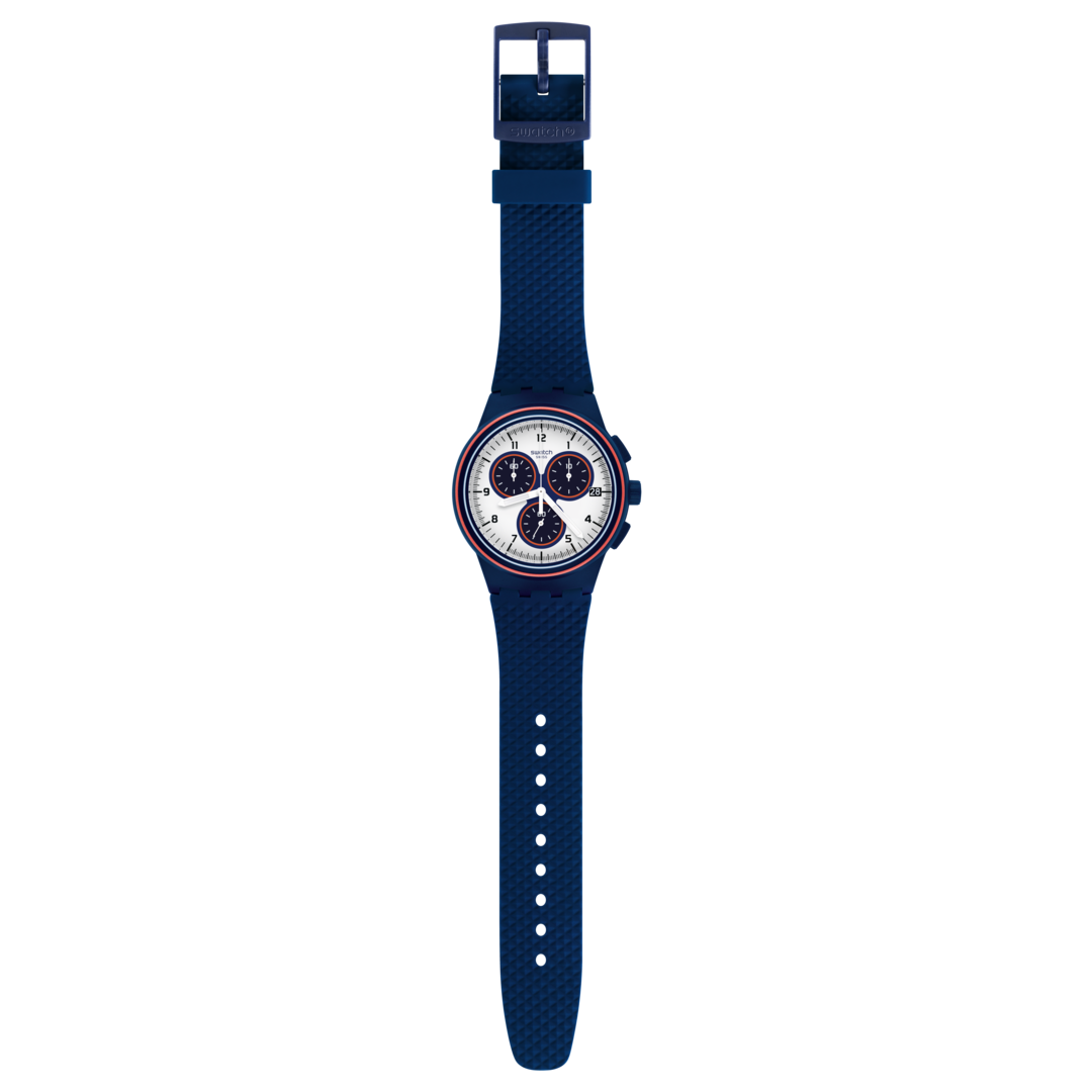 SUSN412 Reloj Swatch Parabordo de hombre pulsera de caucho