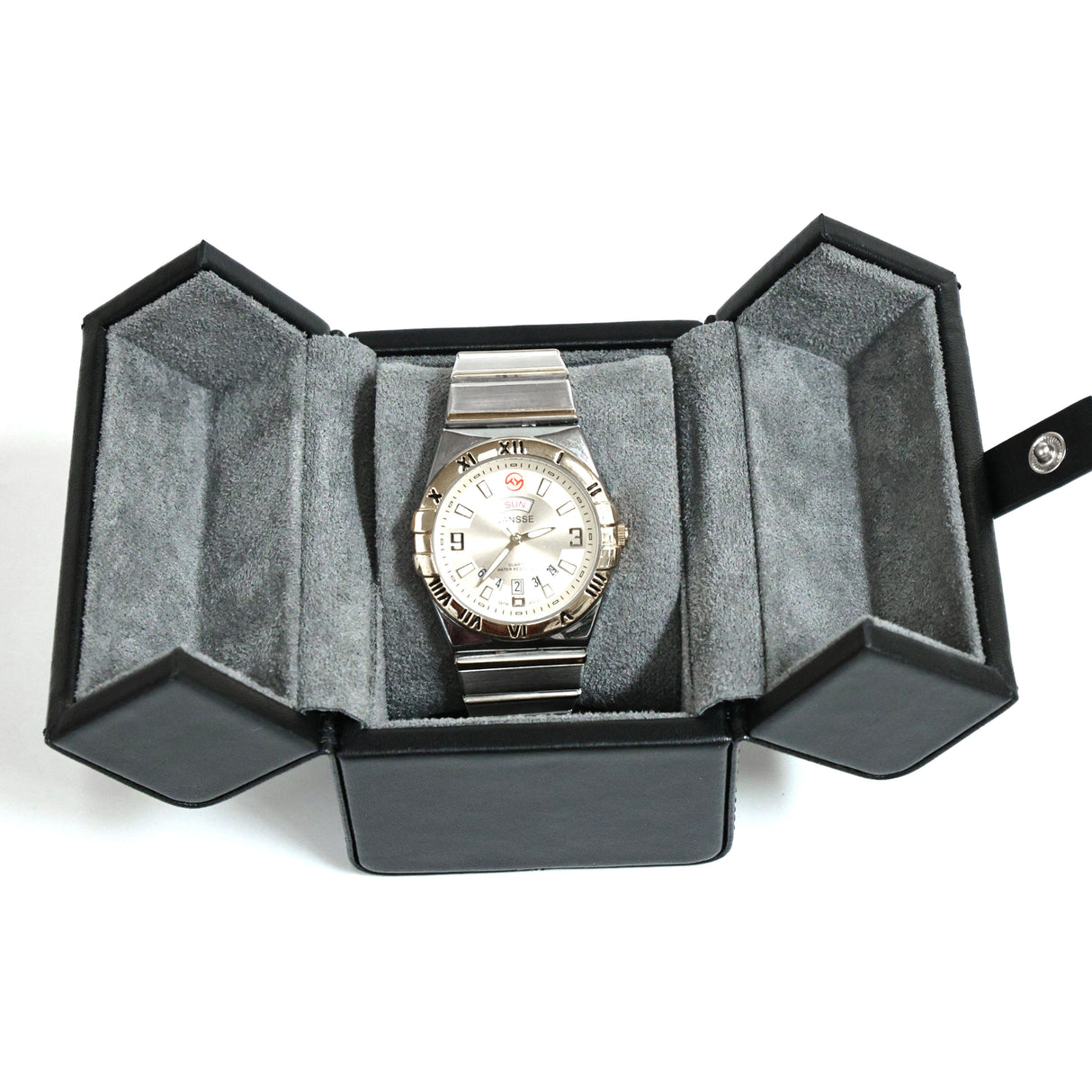 TC-012 Caja de reloj Tancy para viaje de cuero