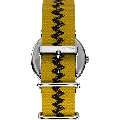 TW2R41100 Timex Reloj Unisex Charlie Brown Peanuts Snoopy Pulsera de Tela