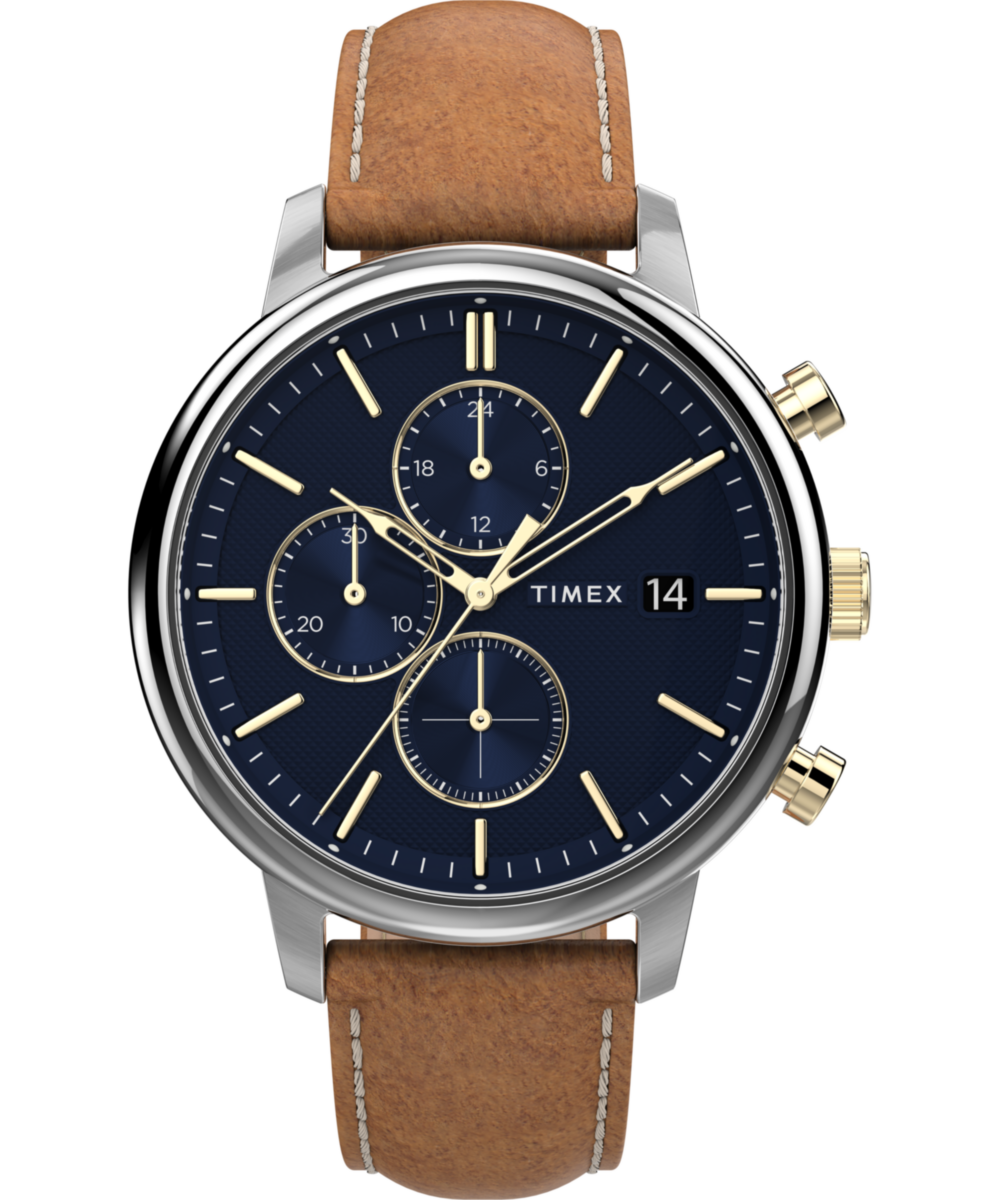 TW2U39000 Reloj Timex Chicago Cronógrafo de hombre correa de piel