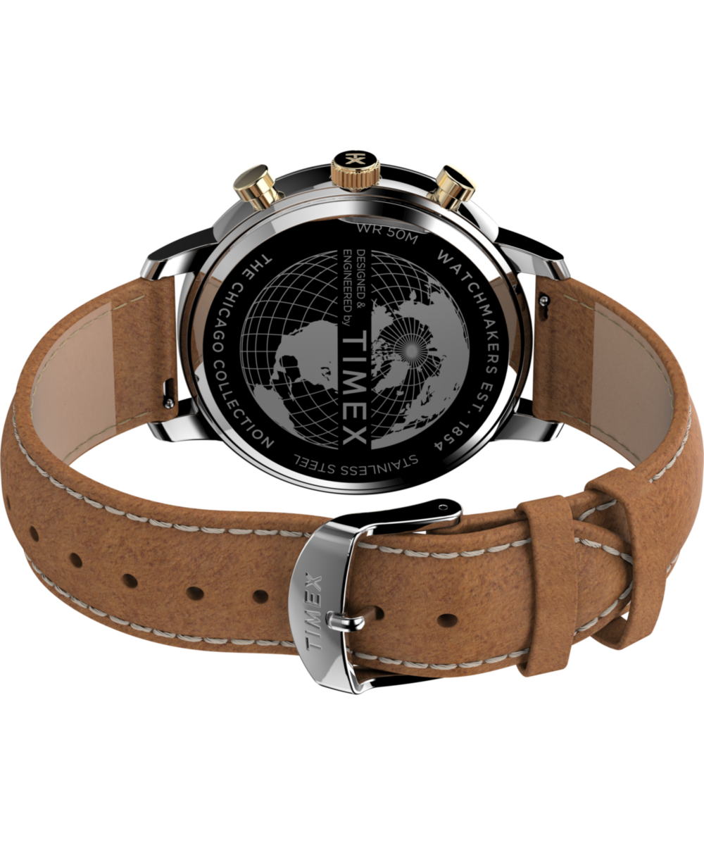 TW2U39000 Reloj Timex Chicago Cronógrafo de hombre correa de piel