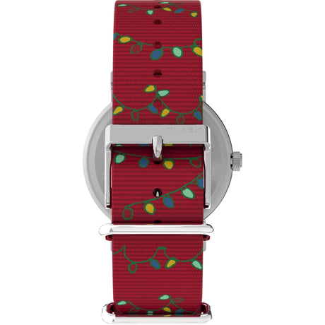 TW2W80800 Reloj Timex x Peanuts Holiday Unisex pulsera de tela 38 mm