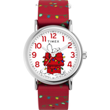 TW2W80800 Reloj Timex x Peanuts Holiday Unisex pulsera de tela 38 mm