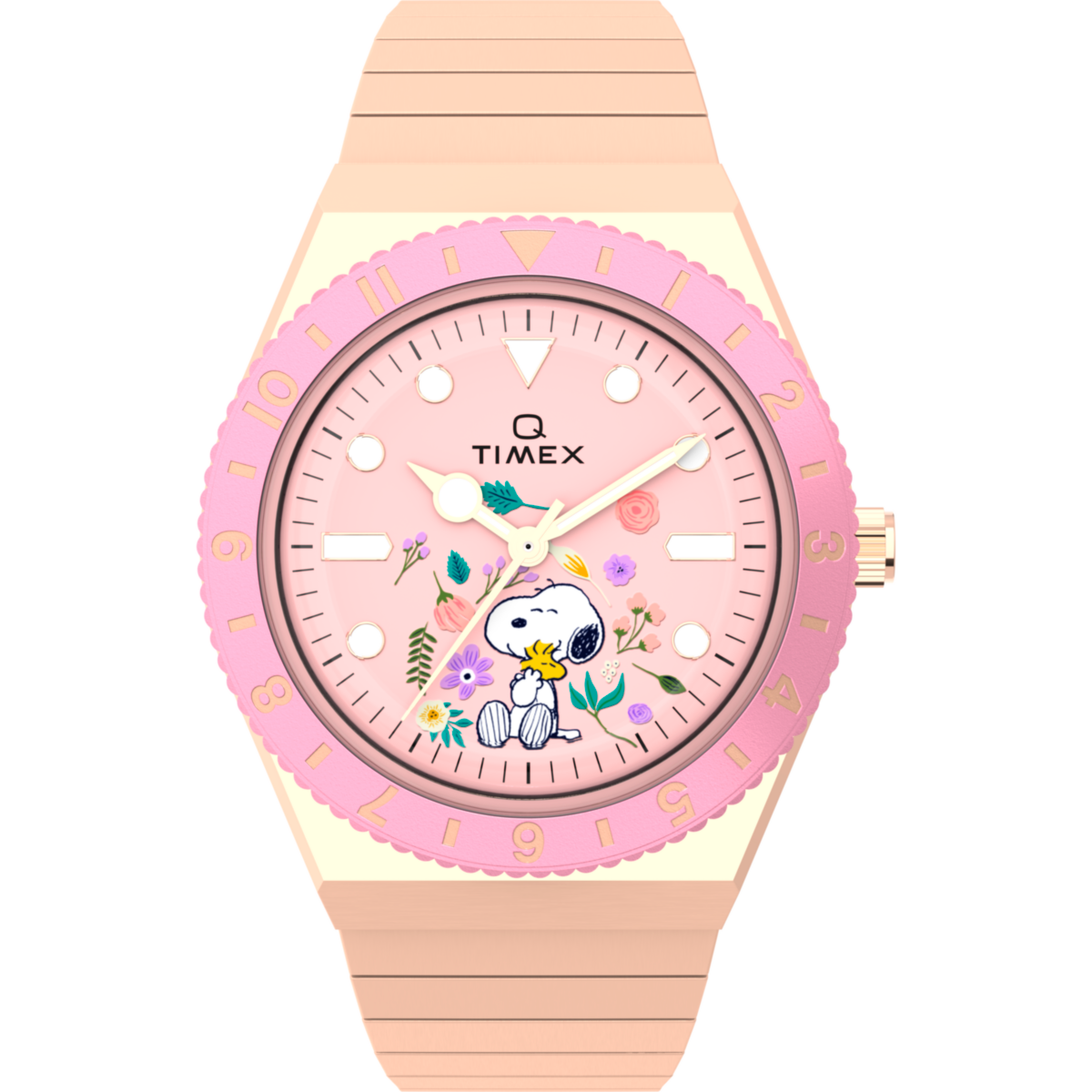 TW2W83800 Reloj Timex Q Peanuts de mujer correa de metal