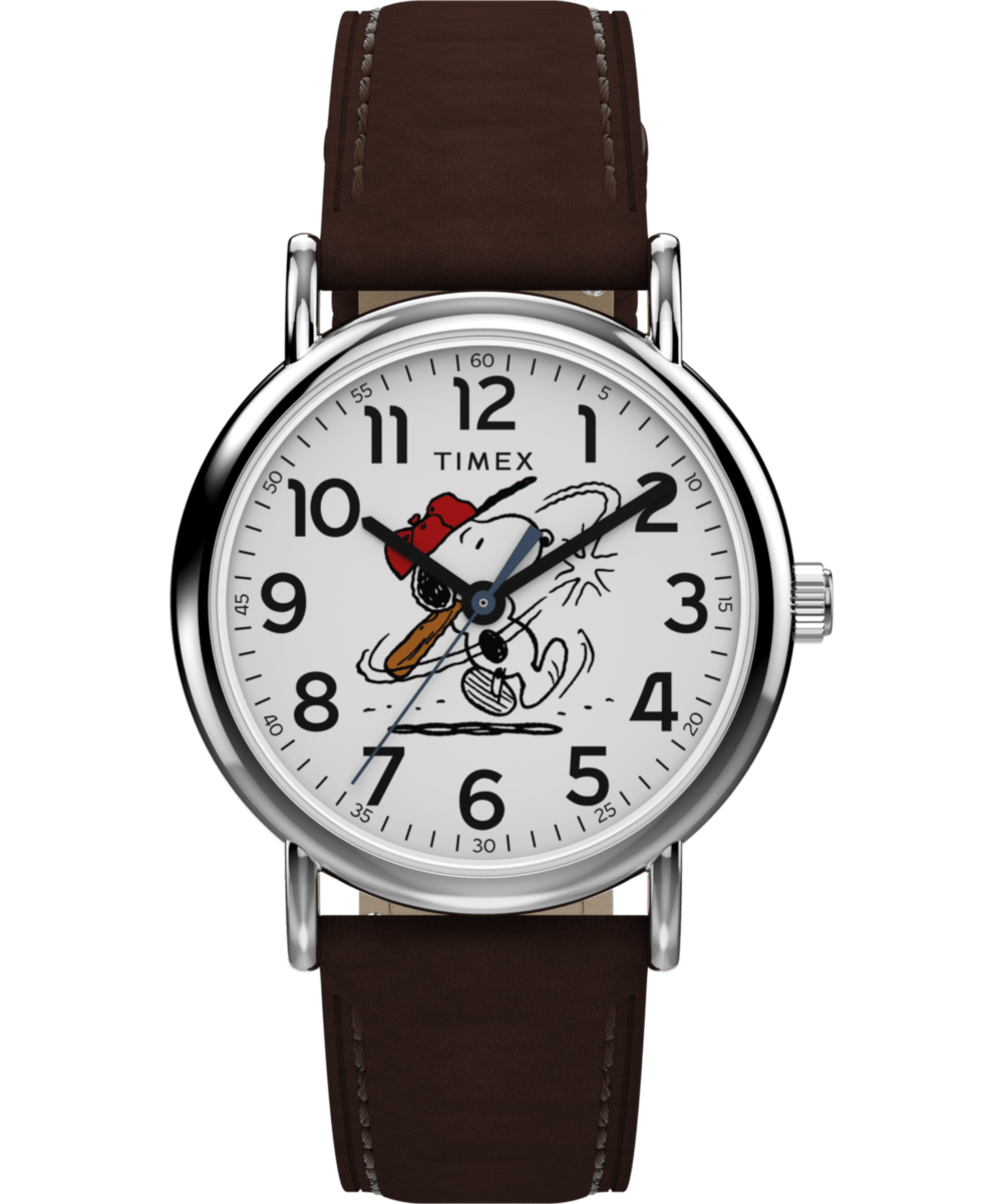 TW2Y51500 Reloj Timex Weekender Snoopy de hombre correa de cuero