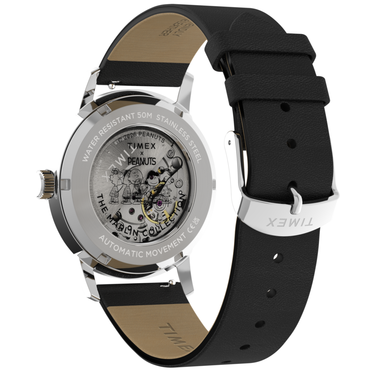 TW2Y53800 Reloj Timex Marlin Soccer Snoopy de hombre correa de piel