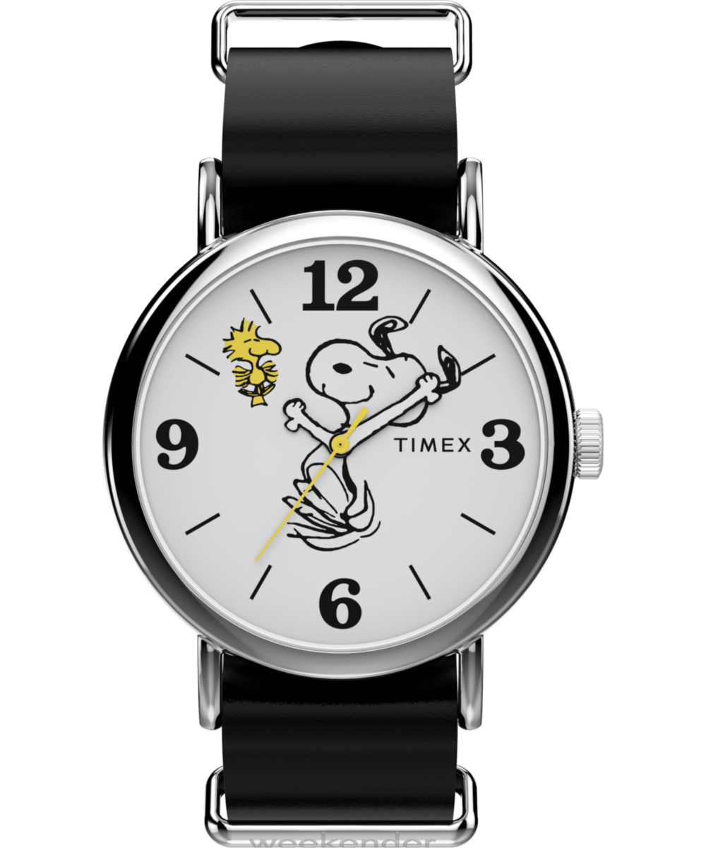 TW2Y60900 Reloj Timex Weekender Snoopy de hombre correa de piel