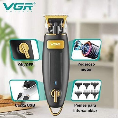 V-192 Rasuradora inalámbrica para cabello recargable por USB pantalla LED