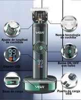 V-671 Cortadora de Barba VGR Recargable usb