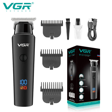 V-937 Rasuradora inalámbrica para cabello recargable por USB pantalla LED
