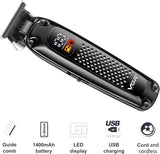 V-972 Rasuradora de barba color negro VGR inalámbrica Patillera de 5W, 8 Piezas