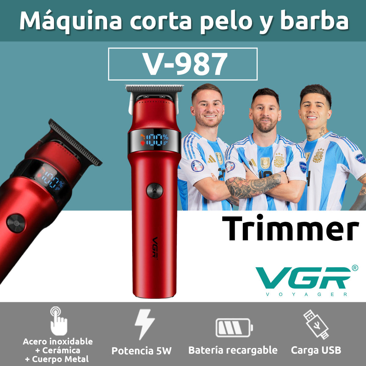 V-987 Máquina VGR V-987 Turbo 7000 RPM duración 400m Usb