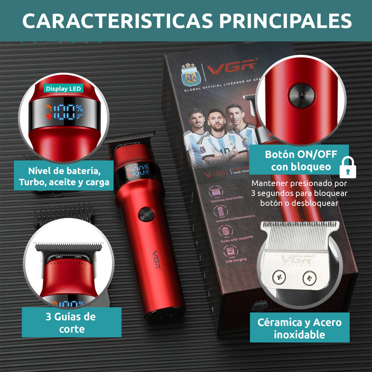 V-987 Máquina VGR V-987 Turbo 7000 RPM duración 400m Usb