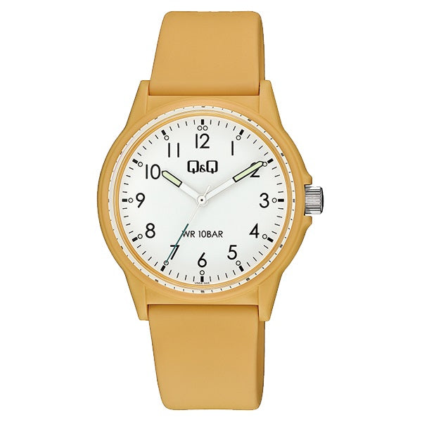 V00A QQ Reloj Análogo para Mujer Pulsera de Cuero