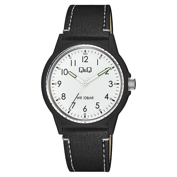 V00A QQ Reloj Análogo para Mujer Pulsera de Cuero