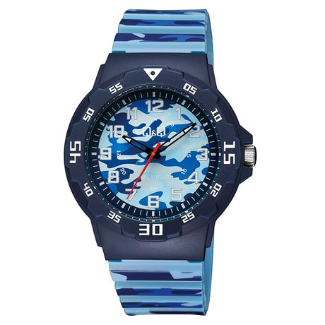 V02A Reloj QQ Análogo para Hombre Pulsera de Caucho