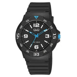 V02A Reloj QQ Análogo para Hombre Pulsera de Caucho