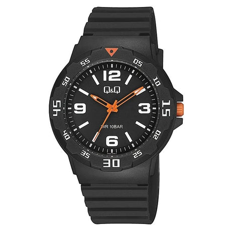 V02A Reloj QQ Análogo para Hombre Pulsera de Caucho