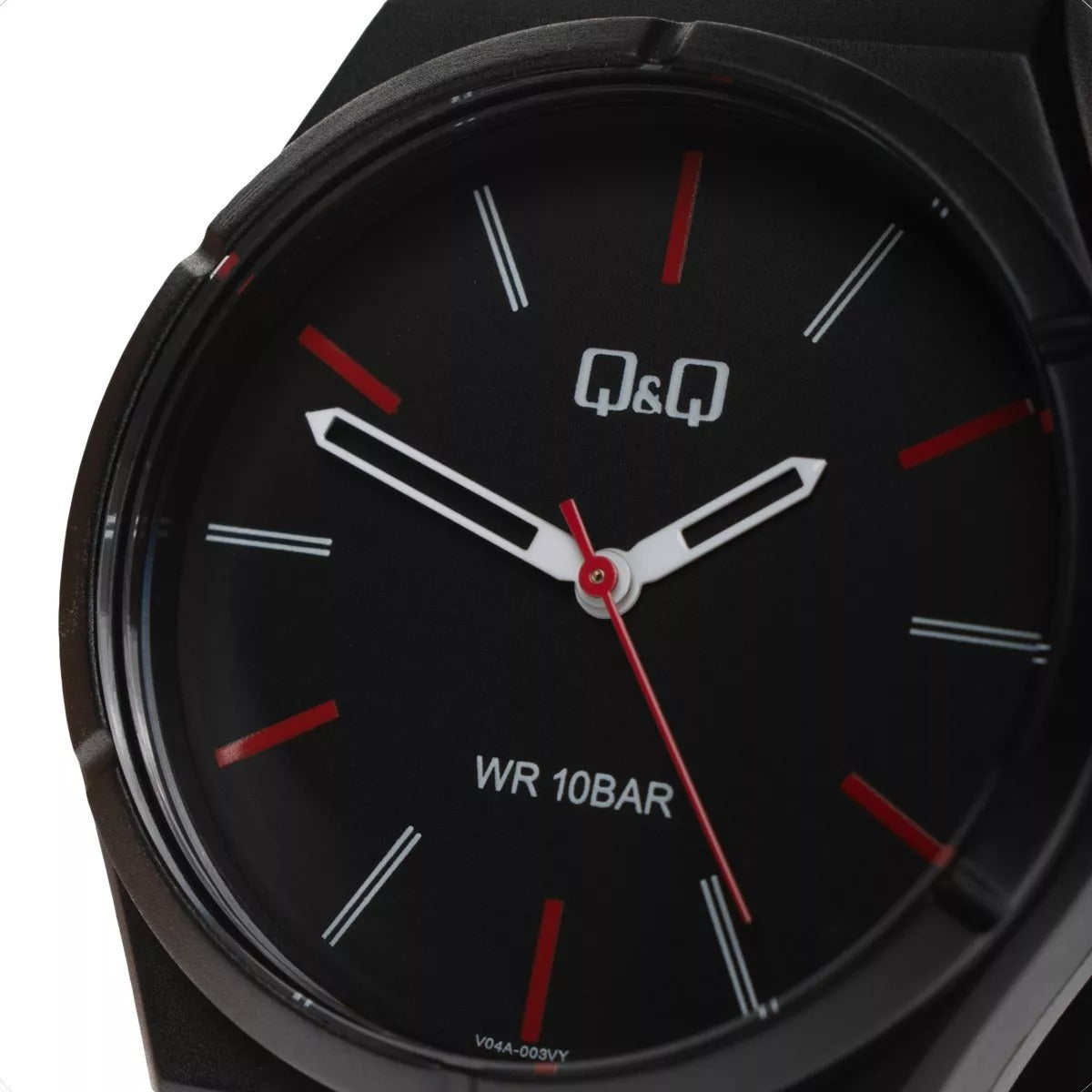 V04A Reloj QQ Análogo para Hombre Correa de Goma