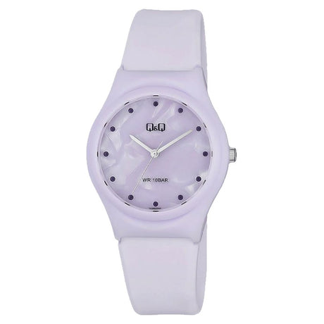 VQ86J Reloj QQ Análogo para Mujer Correa de Caucho