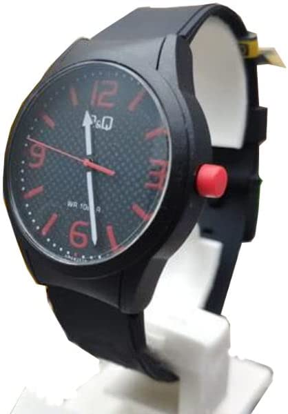 VR28J Reloj QQ para caballero pulsera de caucho redondo