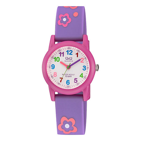 VR99J QQ Reloj Análogo de Resina Color Rosado para Niños