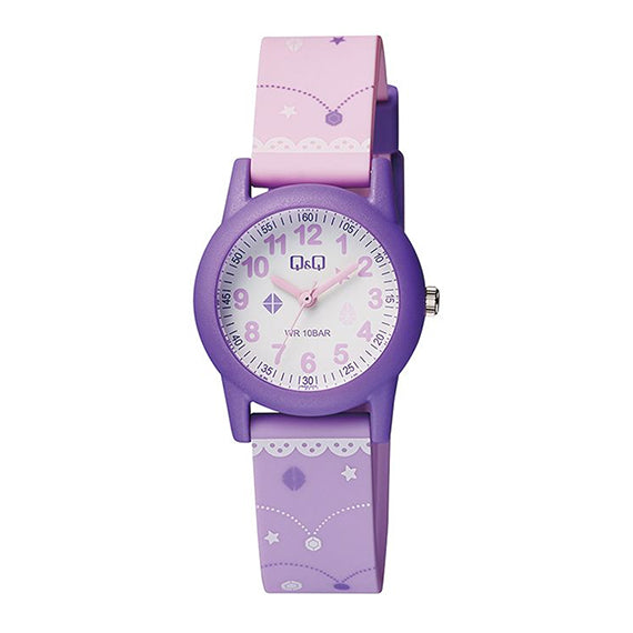 VR99J QQ Reloj Análogo de Resina Color Rosado para Niños