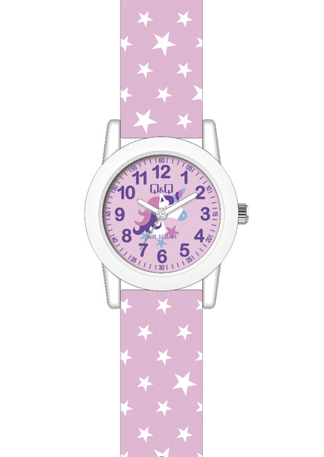 VR99J QQ Reloj Análogo de Resina Color Rosado para Niños