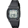 W-201 Casio Reloj Digital Pulsera de Caucho Unisex 10 Años de Bateria Illuminator