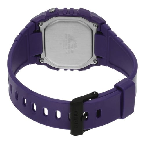 W-215 Reloj Casio para Mujer Pulsera de Caucho Digital Illuminator con Cronógrafo