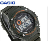 W-216 Reloj Casio para Hombre Banda de Caucho Digital Illuminator con Cronógrafo