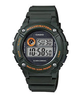 W-216 Reloj Casio para Hombre Banda de Caucho Digital Illuminator con Cronógrafo