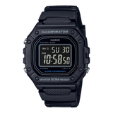W-218 Casio Reloj Digital Pulsera de Caucho para Hombre y Mujer Illuminator con Cronógrafo