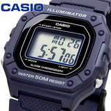 W-218 Casio Reloj Digital Pulsera de Caucho para Hombre y Mujer Illuminator con Cronógrafo