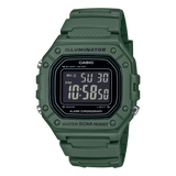 W-218 Casio Reloj Digital Pulsera de Caucho para Hombre y Mujer Illuminator con Cronógrafo
