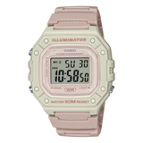 W-218 Casio Reloj Digital Pulsera de Caucho para Hombre y Mujer Illuminator con Cronógrafo