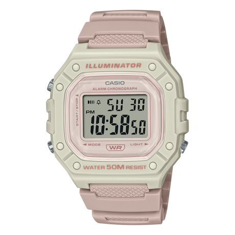 W-218 Casio Reloj Digital Pulsera de Caucho para Hombre y Mujer Illuminator con Cronógrafo