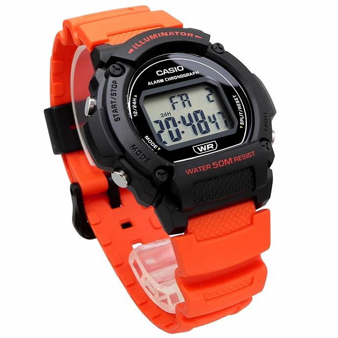 W-219 Casio Reloj Digital para Hombre Pulsera de Resina Illuminator con Cronógrafo