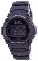 W-219 Casio Reloj Digital para Hombre Pulsera de Resina Illuminator con Cronógrafo