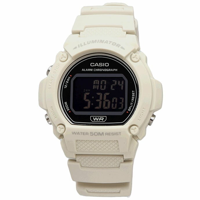 W-219 Casio Reloj Digital para Hombre Pulsera de Resina Illuminator con Cronógrafo