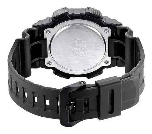 W-735 Reloj Casio para Hombre Pulsera de Caucho Digital Alarma Vibrante Super Illuminantor