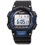 W-736 Reloj Casio para Hombre Pulsera de Goma Digital Alarma Vibrante Super Illuminantor