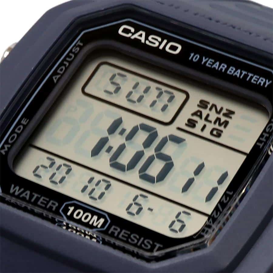 W-800 Reloj Casio para Hombre Banda de Caucho Digital 10 Años de Batería